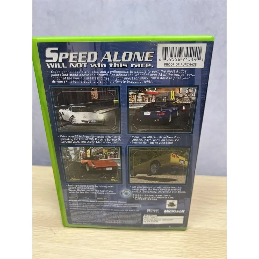 Microsoft Xbox 2001 Project Gotham Racing PGR Game